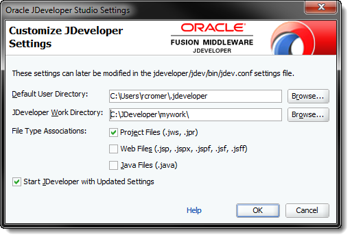 Customize JDeveloper