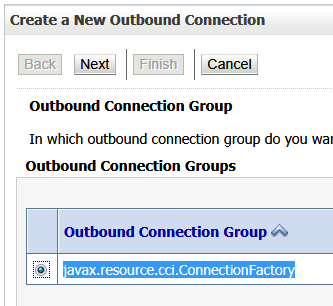 Choose a Connection Group