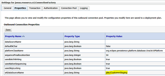 Set xADataSourceName