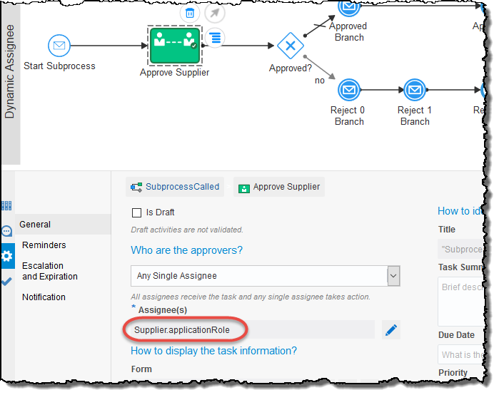 Data Object Element for the Dynamic Assignment