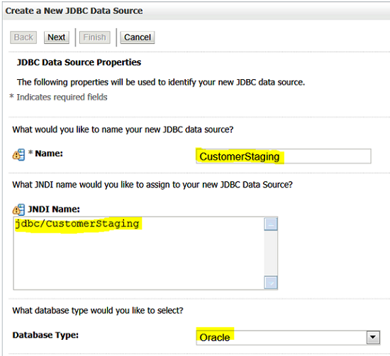 Create a new JDBC Data Source