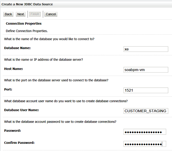 Define Connection Properties