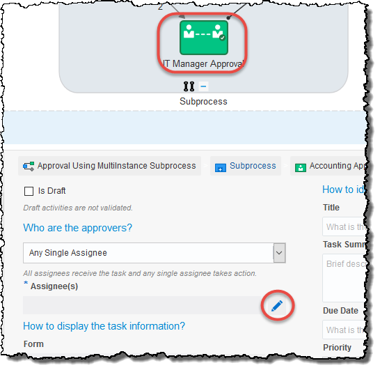 Setting the Assignees in Each Activity