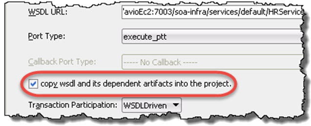 Copy wsdl and its dependent artifacts 