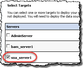 Select SOA as the target