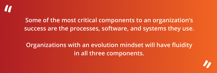 Some of the most critical components to an organization's success are the processes, software, and systems they use. 