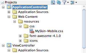 Font Awesome in JDeveloper workspace