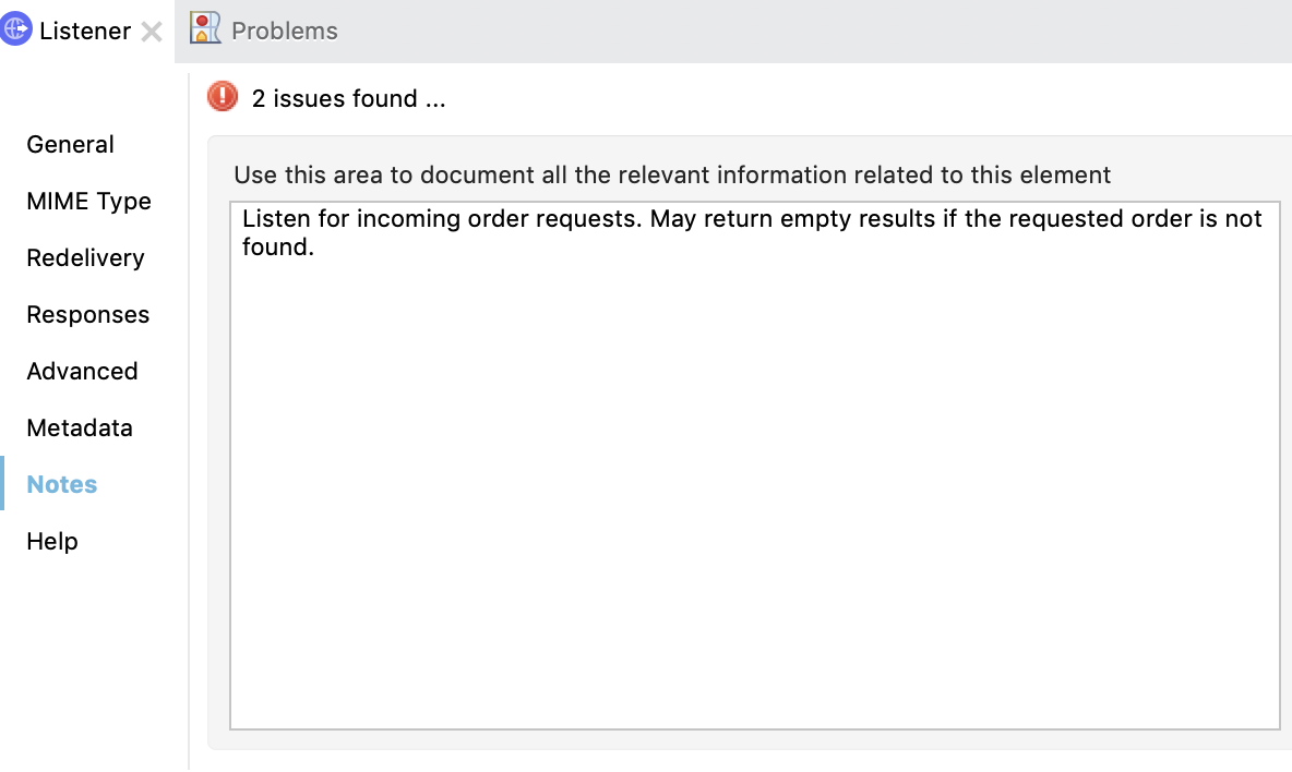 Mulesoft Notes Field