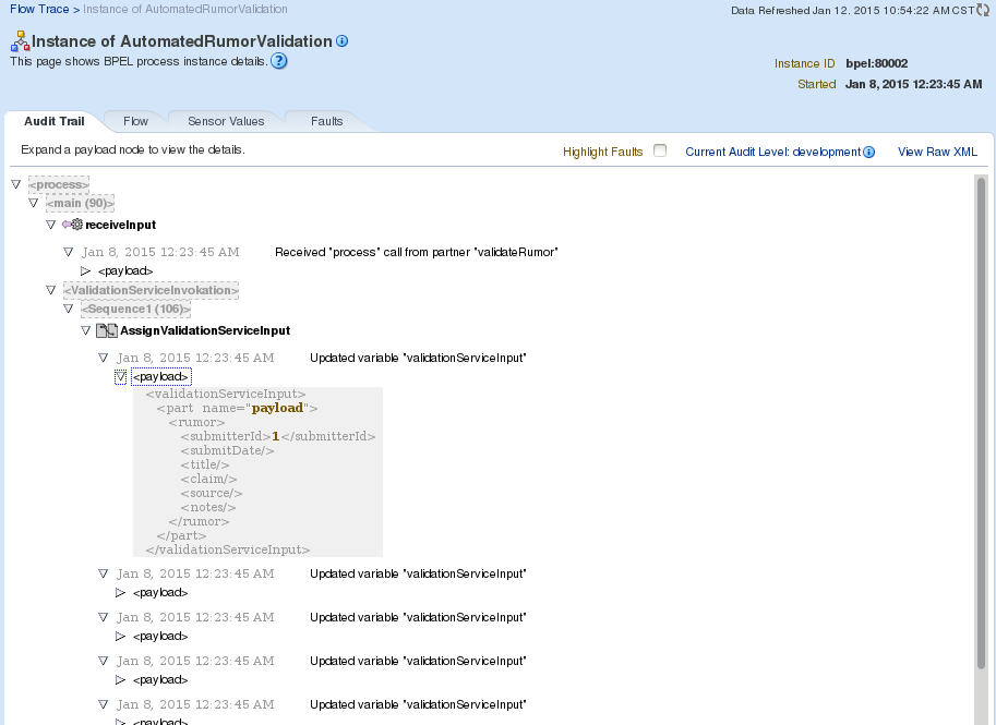 Audit Trail with Payload Details