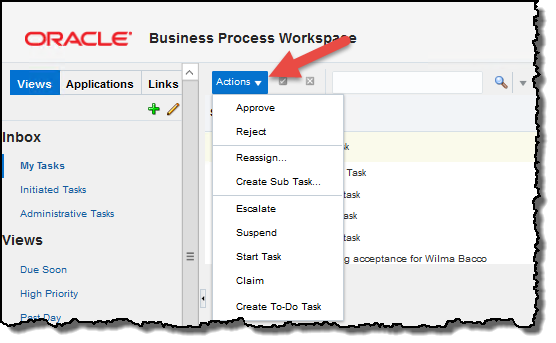 Approval actions in first activity